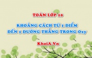 Khoảng cách từ 1 điểm đến 1 đường thẳng trong Oxy Công thức và Bài tập - Toán lớp 10
